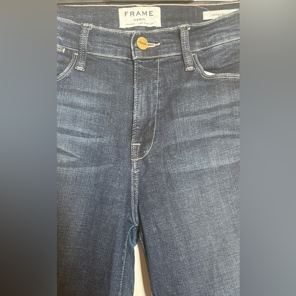 FRAME Le High Skinny Jeans 28 Rhoads Blue High Rise Stretch Ankle - Picture 3 of 4